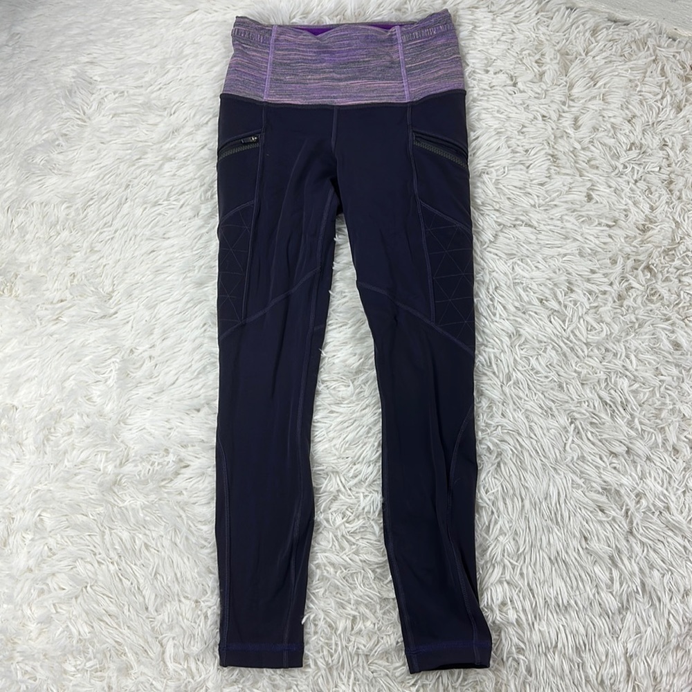 Lululemon Toasty Tech Tight II Black Grape / Space Dye Camo Tender Violet Black